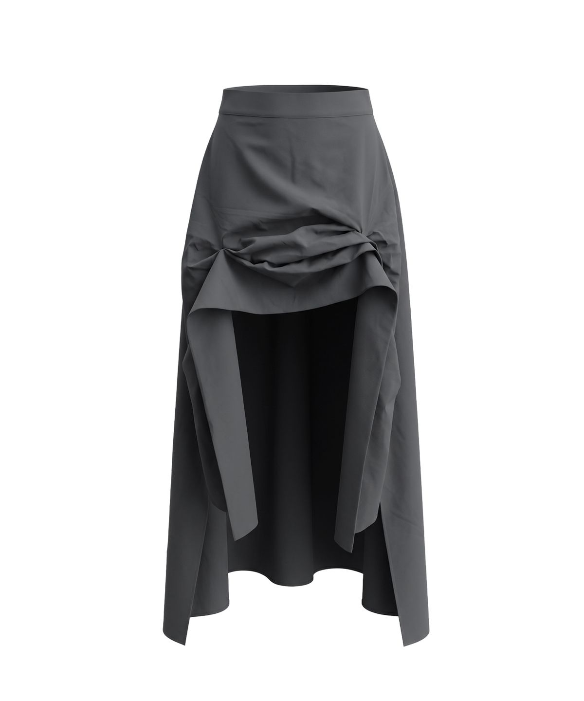 정도(JUNGDO) MULLET TUCK SKIRT . CHARCOAL