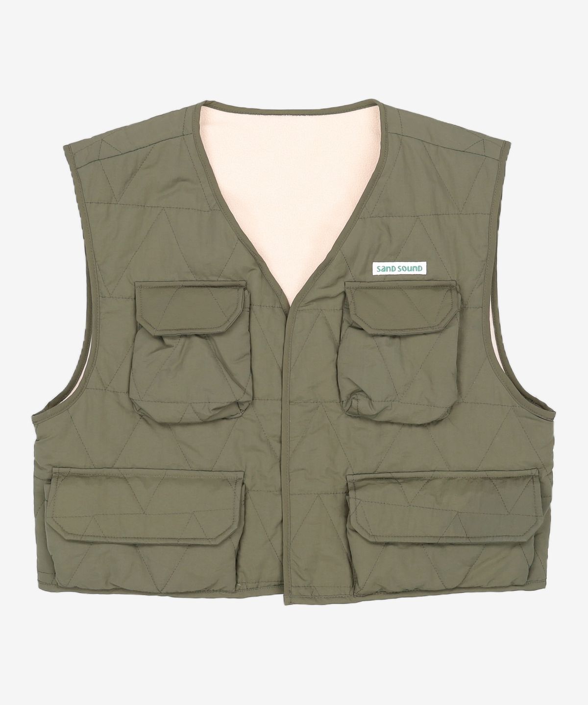 샌드 사운드(SAND SOUND) Pocket Padding Vest  Olive FREE