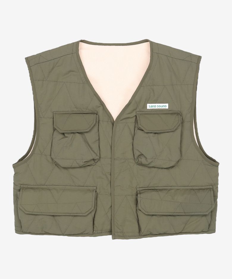 Pocket Padding Vest  Olive FREE