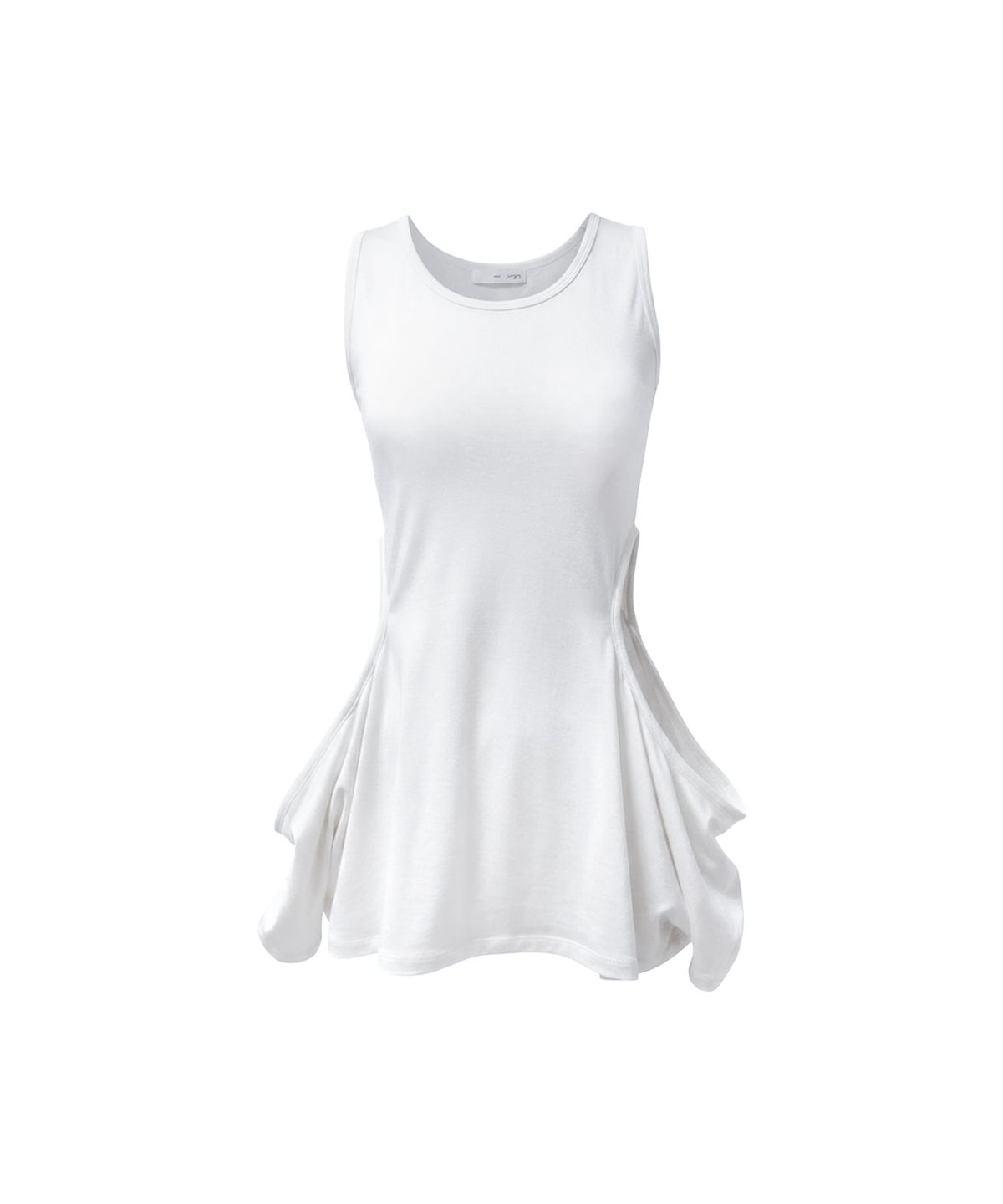정도(JUNGDO) OPEN SLIT SLEEVELESS . WHITE