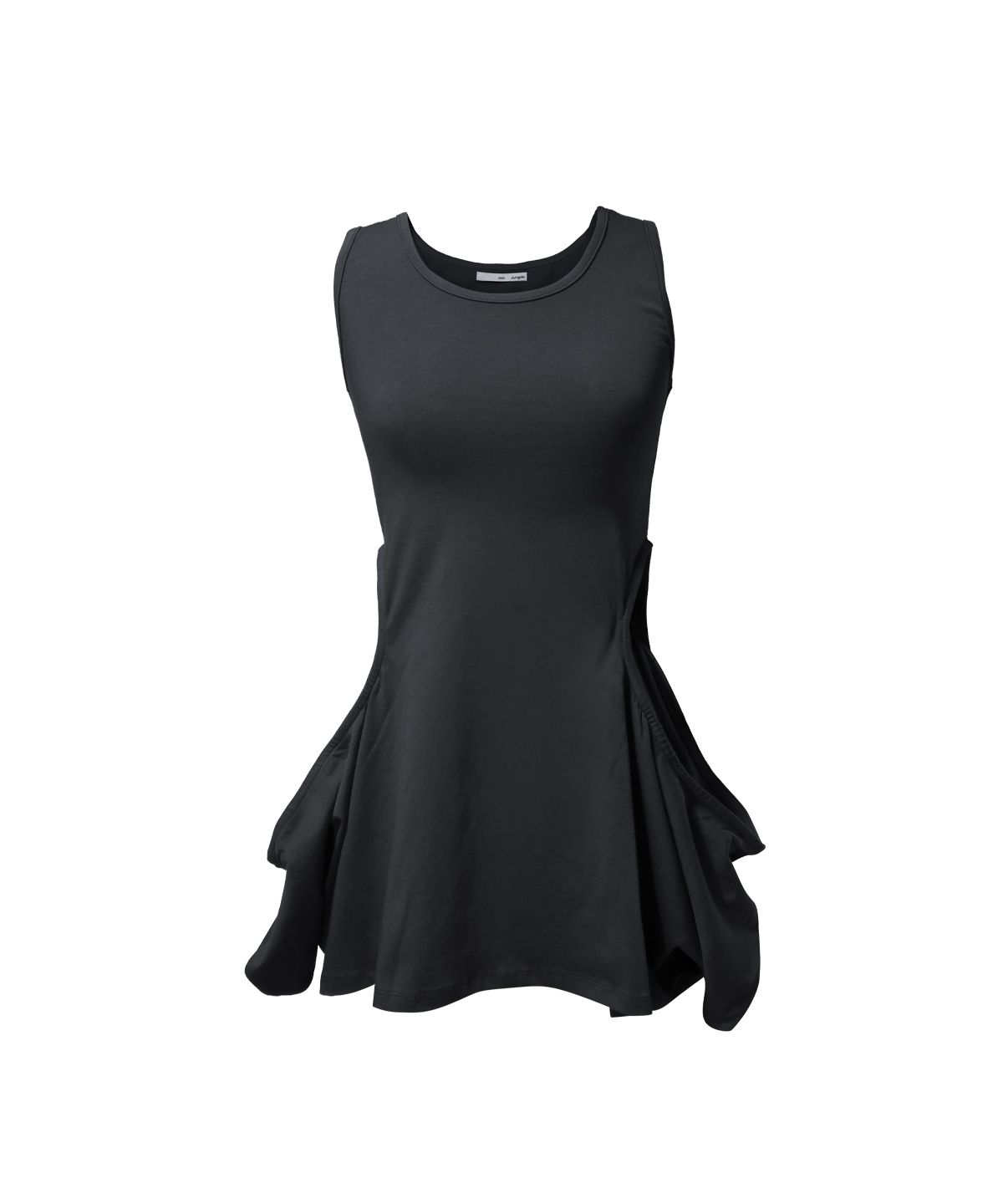 정도(JUNGDO) OPEN SLIT SLEEVELESS . BLACK
