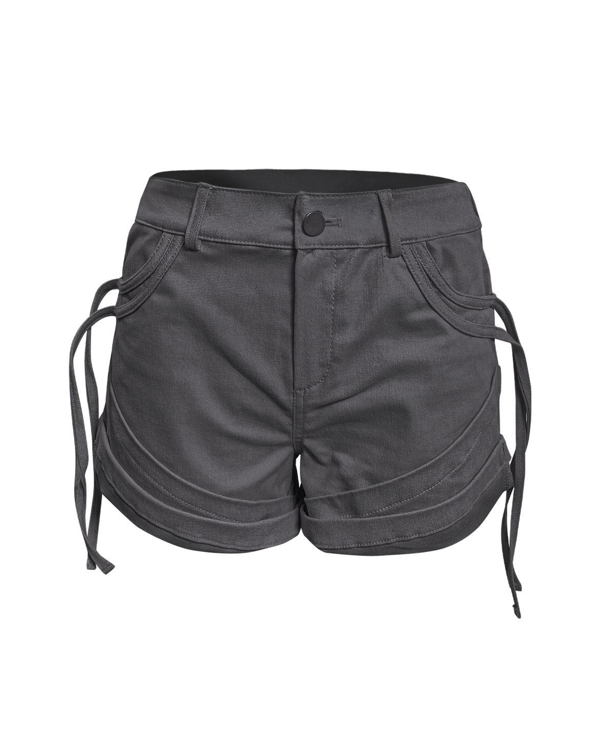 정도(JUNGDO) ARC STRAP ROLL SHORTS . CHARCOAL