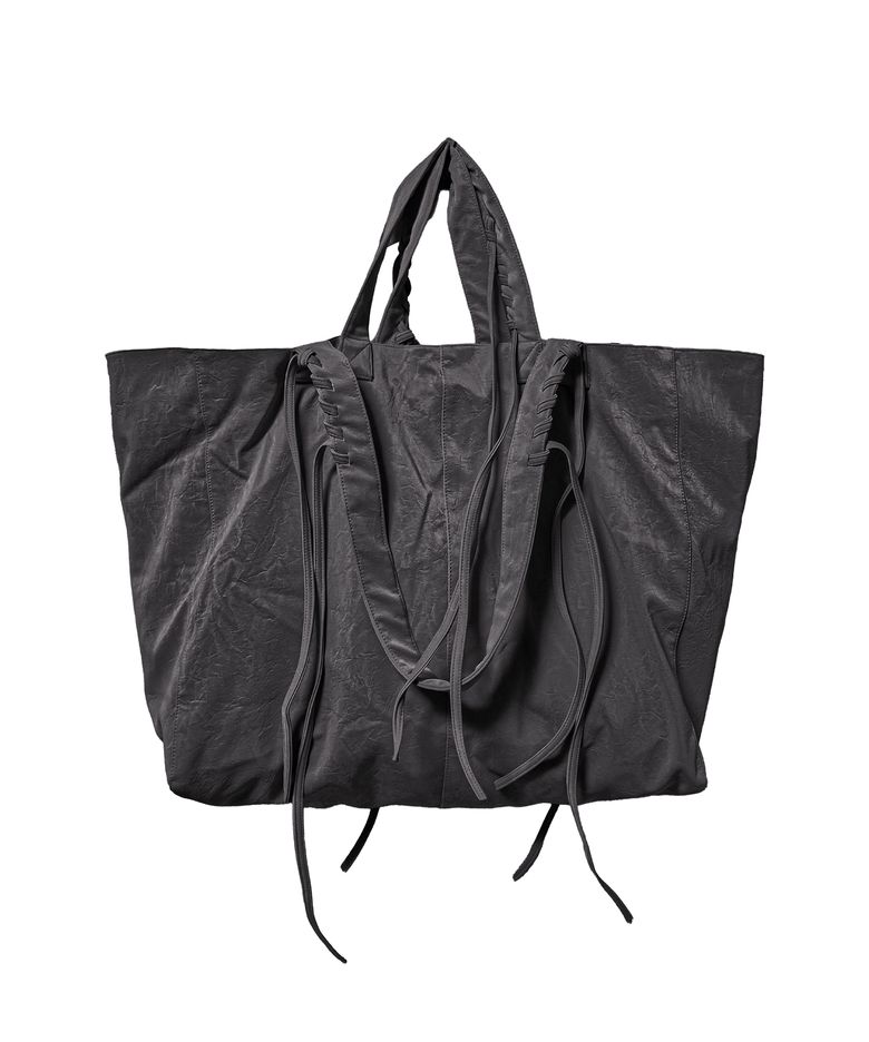 HEXA STRAP TOTE BAG . CHARCOAL