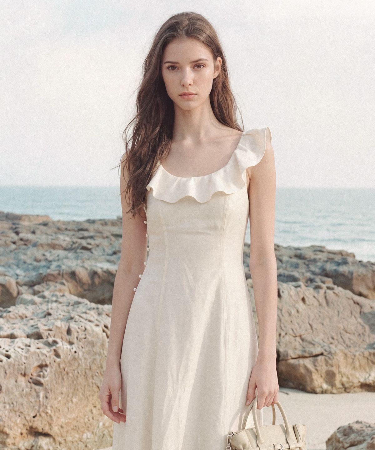 폴뉴아(FOLNUA) DUELLE REVERSIBLE LONG DRESS (IVORY)