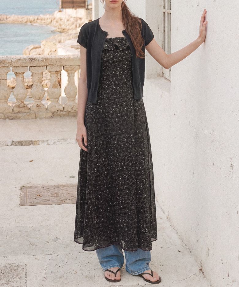 DUELLE REVERSIBLE LONG DRESS (BLACK)