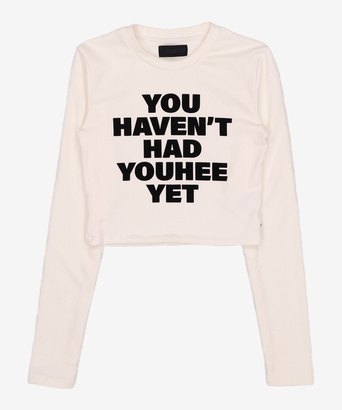 유희(YOUHEE) YOUHEE LETTERING LONG SLEEVE WHITE FREE