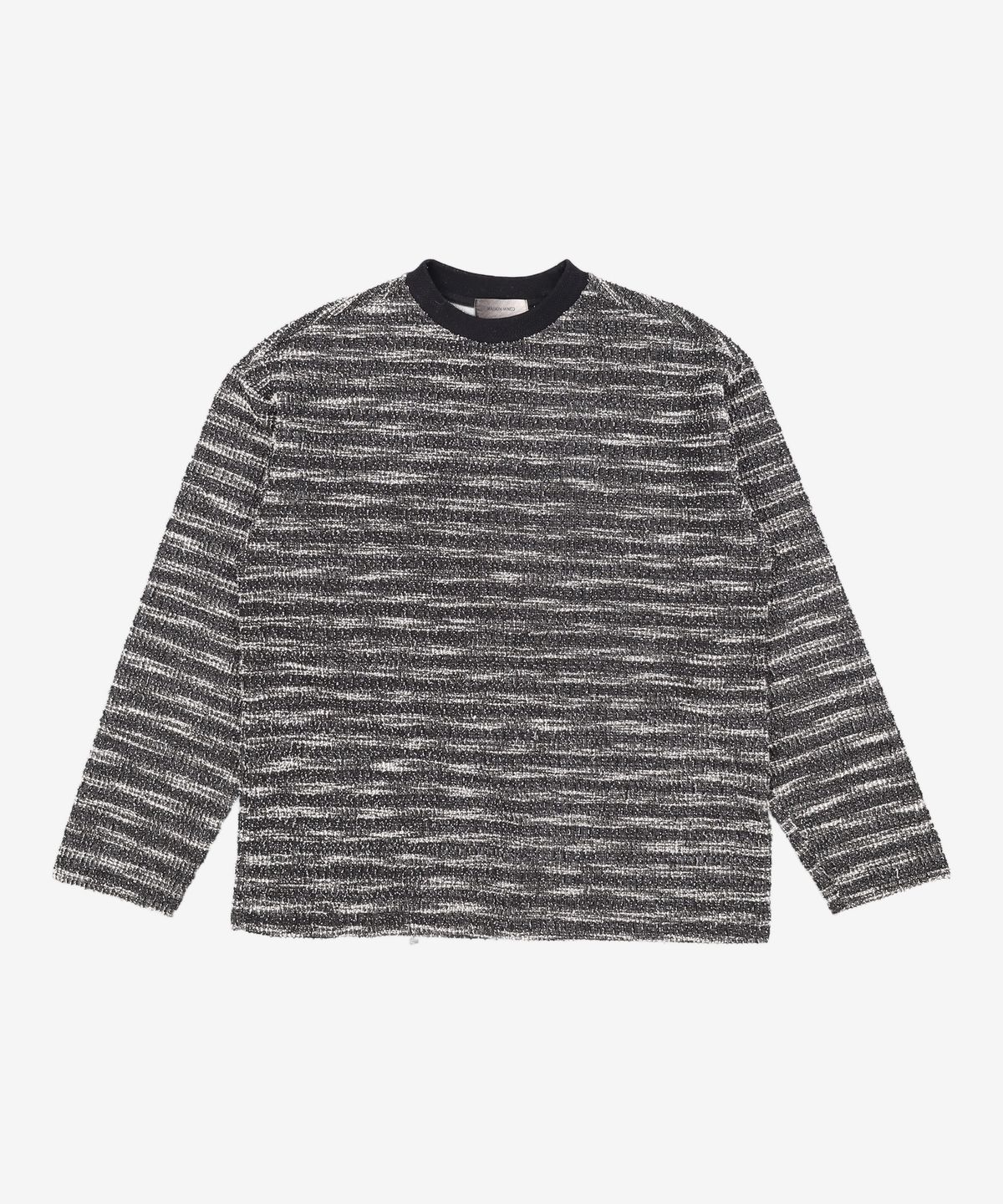 메종미네드(MAISON MINED) MIXED BOUCLE KNIT LONG SLEEVE BLACK