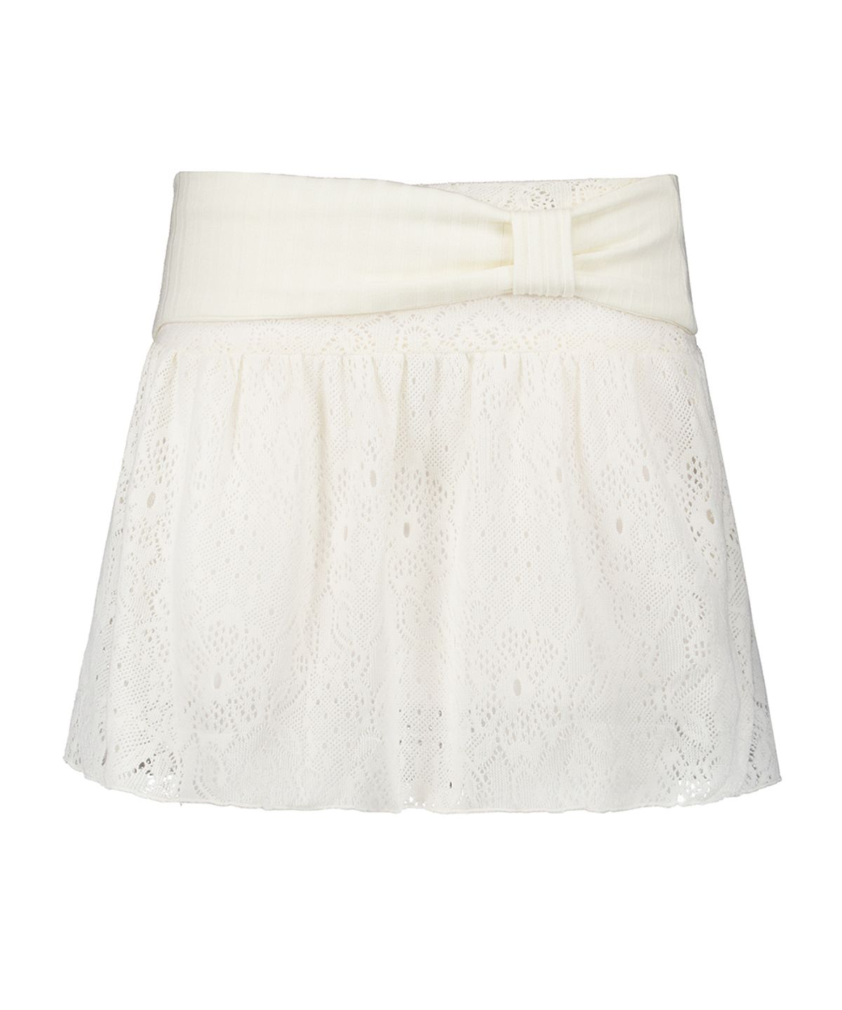 포어링(FORUSRING) Ribbon banding midi skirt (ivory)