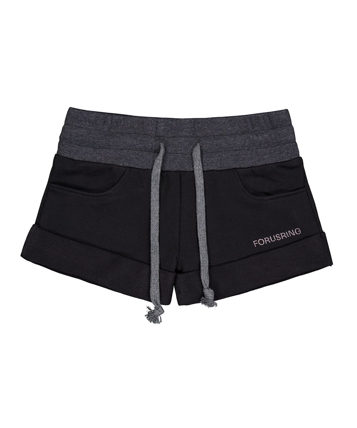포어링(FORUSRING) Cupid mini sweat shorts (black)