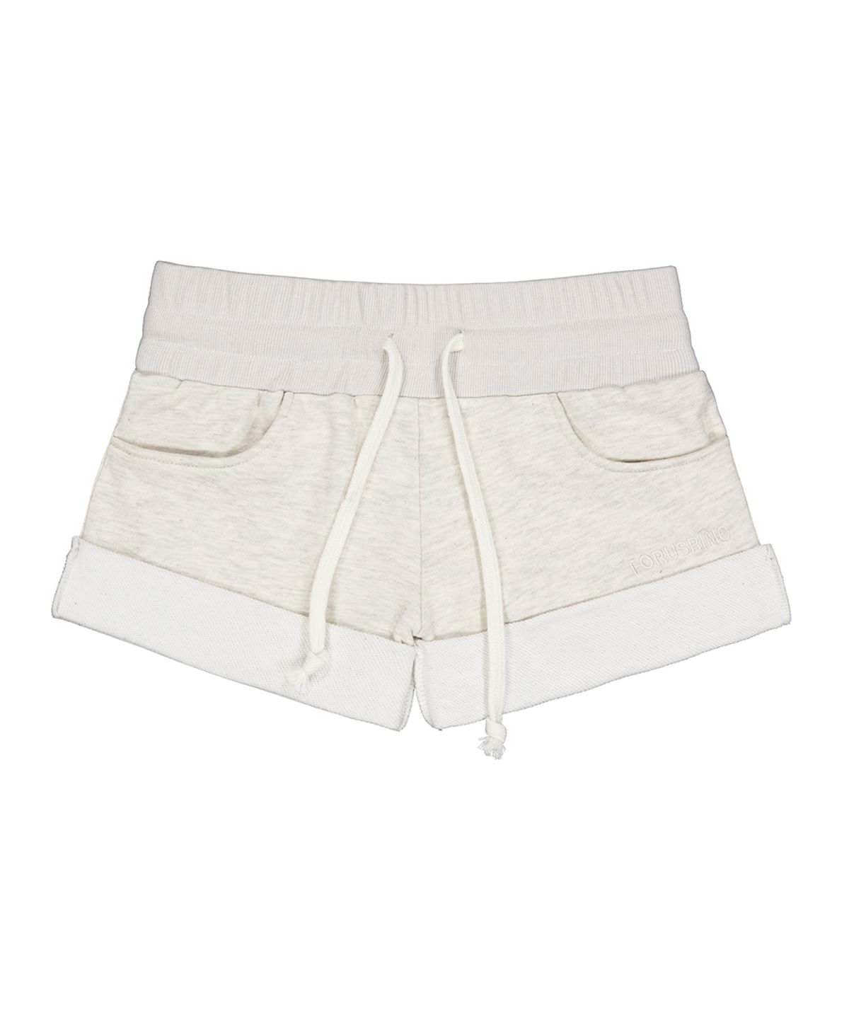 포어링(FORUSRING) Cupid mini sweat shorts (melange ivory)