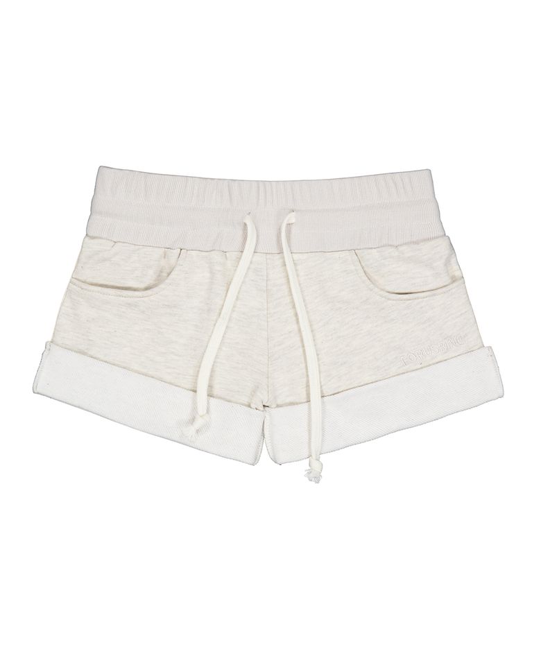 Cupid mini sweat shorts (melange ivory)