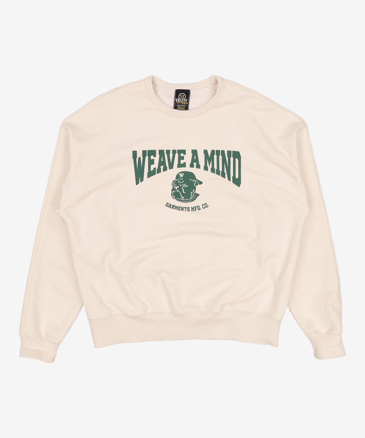 프리즘웍스(FRIZMWORKS) BULLDOG W&M SWEATSHIRT _ CREAM M