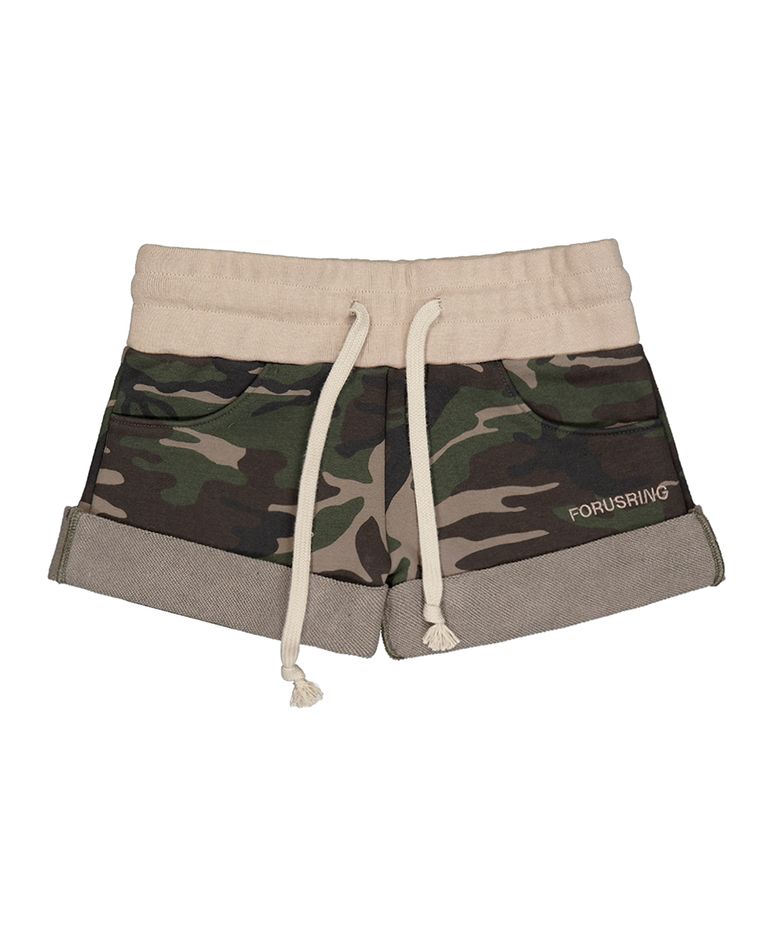 Cupid mini sweat shorts (camo)