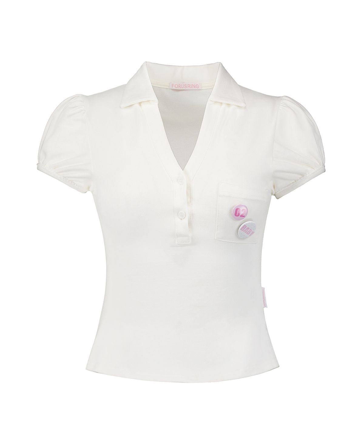 포어링(FORUSRING) Sugar club pk shirt (ivory)