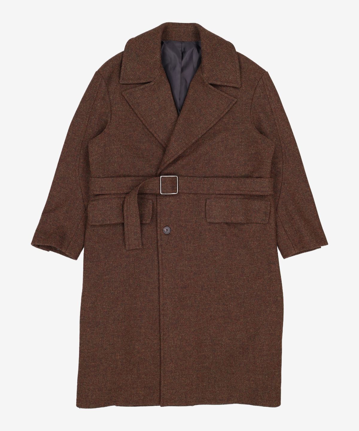 메종미네드(MAISON MINED) BLEND BROWN HALF DOUBLE COAT M