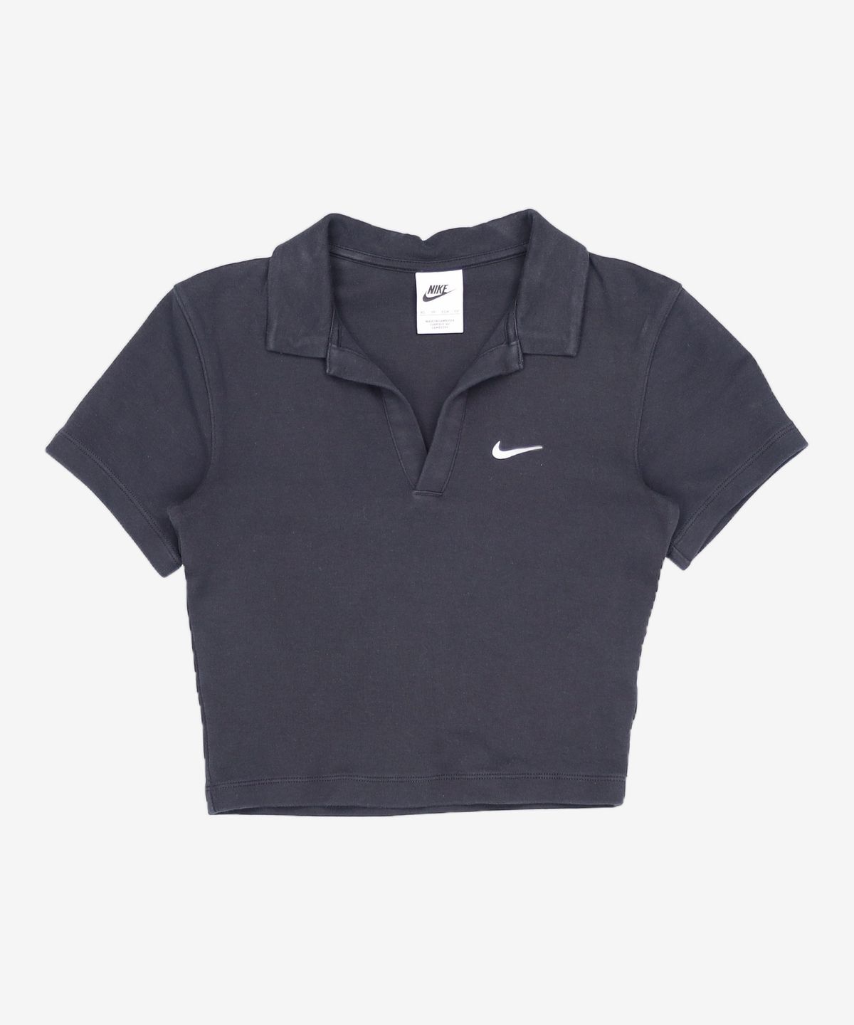 나이키(NIKE) 스포츠웨어 에센셜 반소매 폴로 탑 W - 블랙:화이트 / DV7885-010 XS