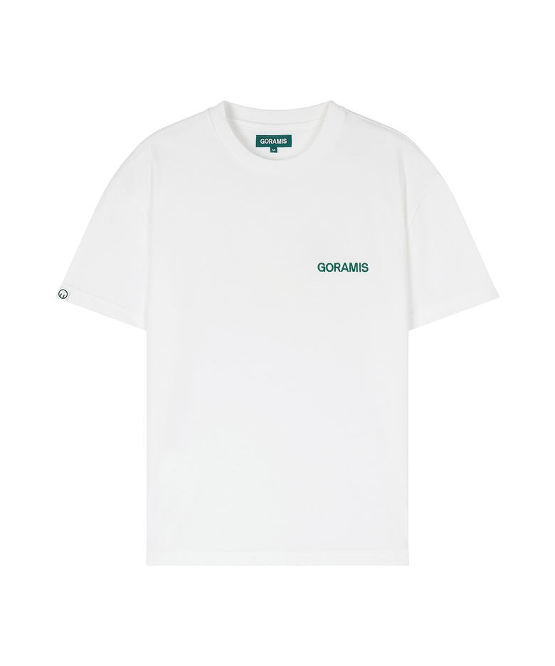 로고 엠브로이더리 반팔 티셔츠 [WHITE]
