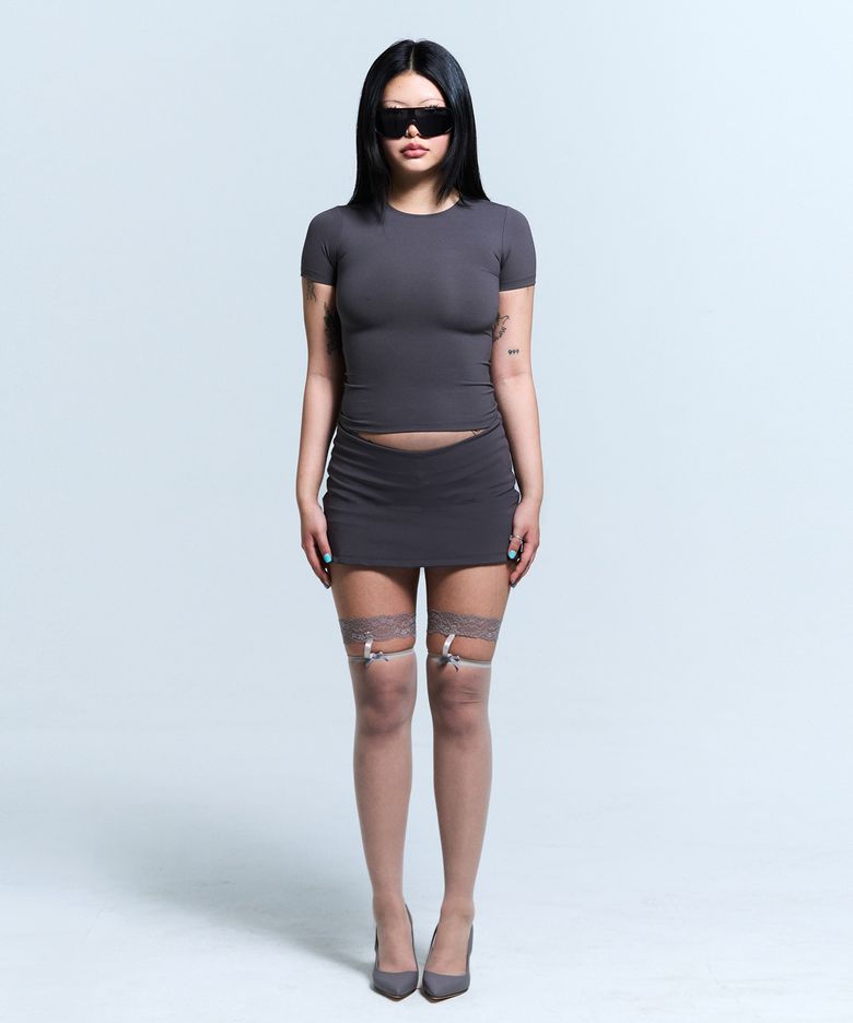[CHARCOAL] SKINA SKIRT