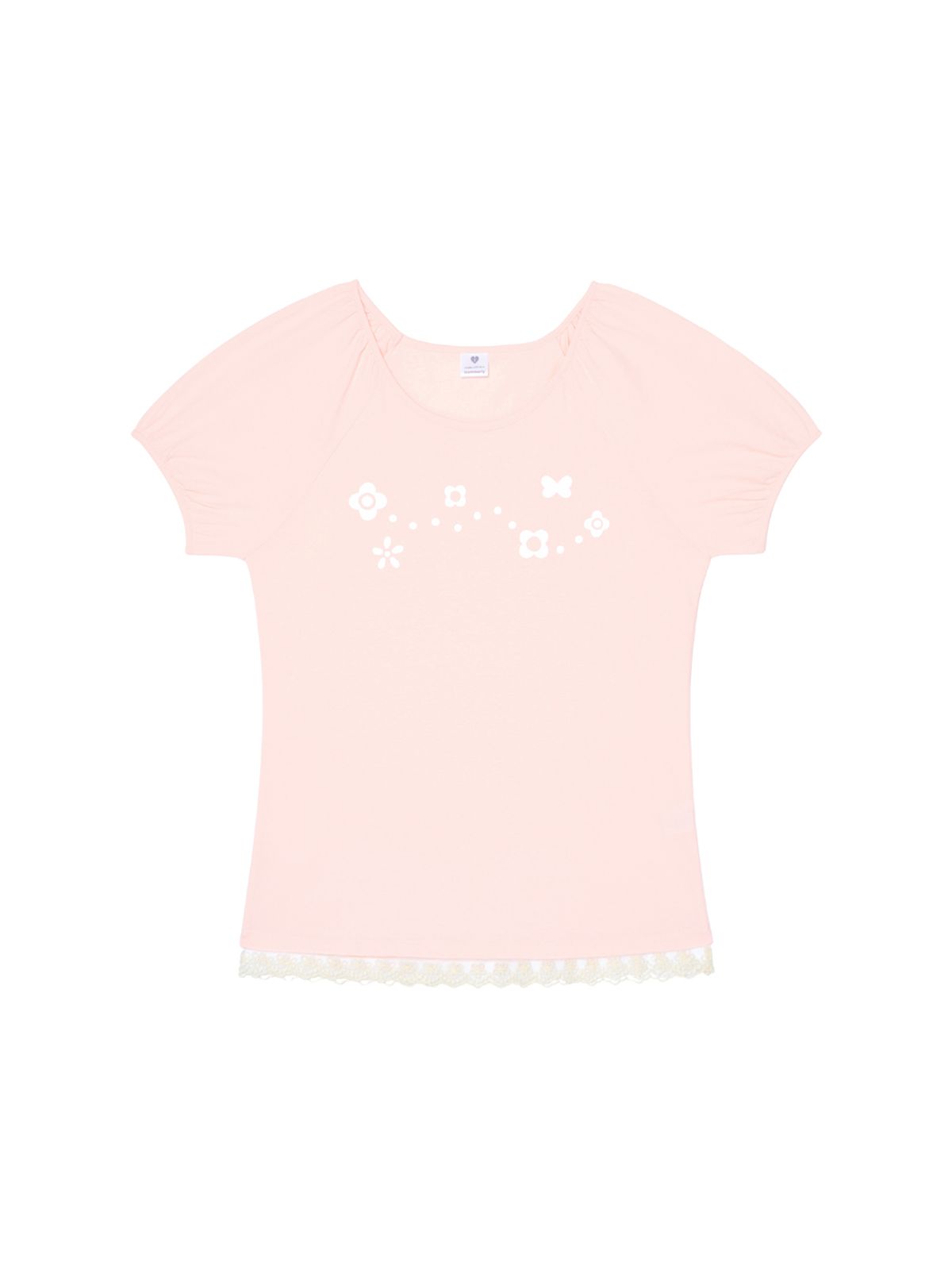 아이썸머리(ISUMMERLY) Nabi Dream T-shirt - Pink (나비 드림 티셔츠 핑크)
