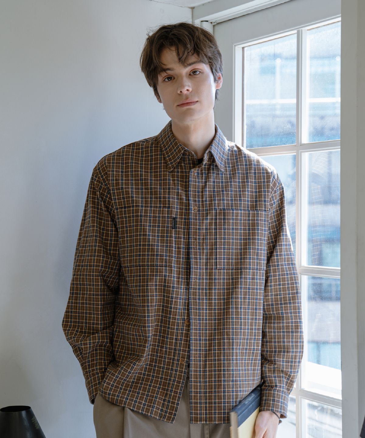 른넷(LEUNNET) 엔조 체크 셔츠 (Enzo Check Shirt) / Brown
