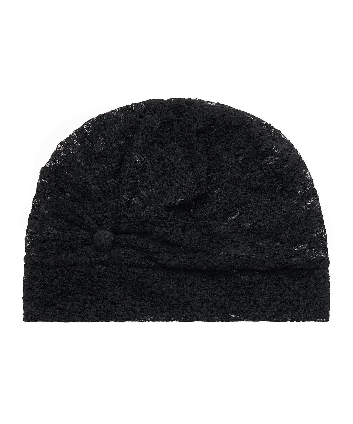 버터니(BUTTONY) SHIRRING LACE BEANIE (BLACK)