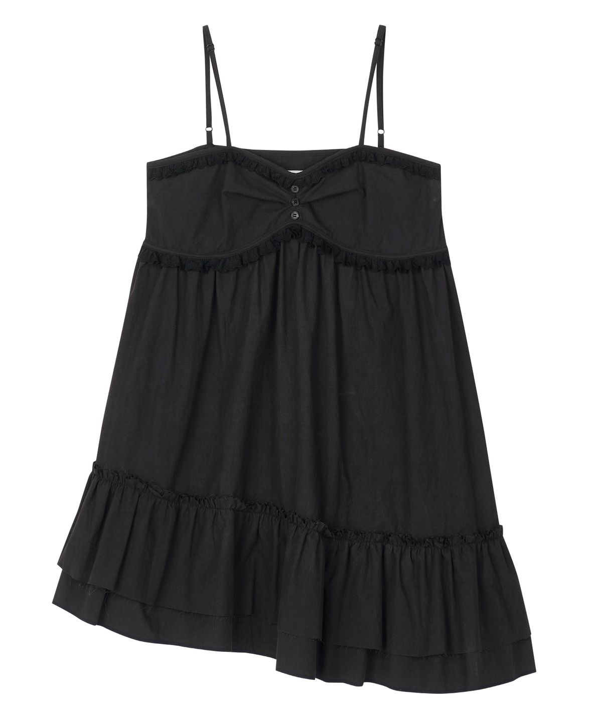 버터니(BUTTONY) LACE SLEEVELESS DRESS (BLACK)