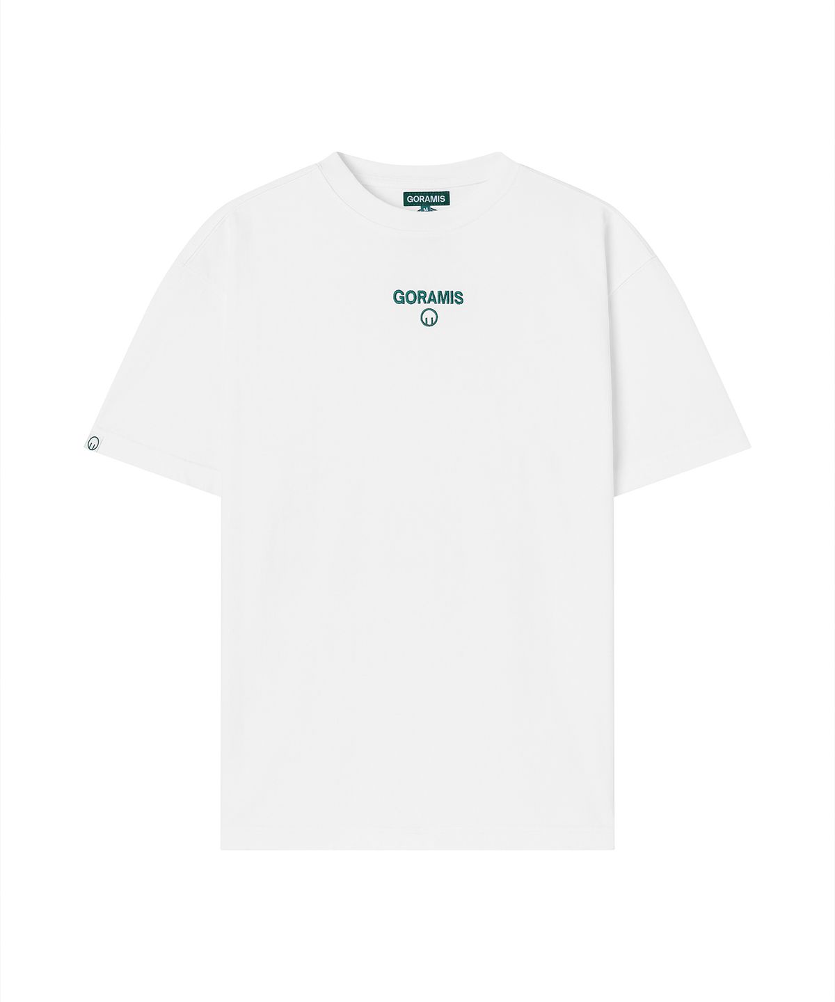 고라미스(GORAMIS) 로우 스크립트 프린팅 반팔 티셔츠 [WHITE]