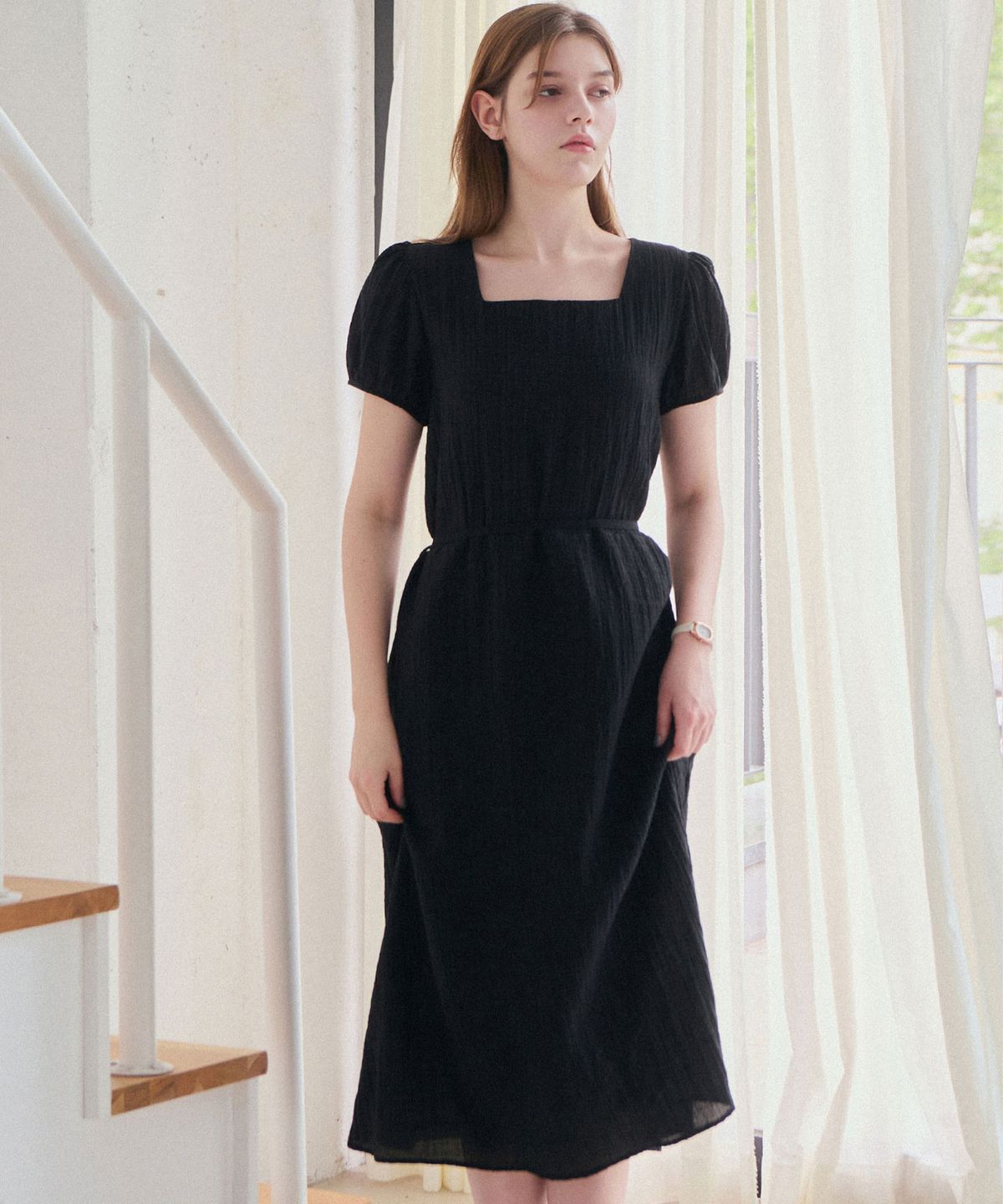 슬로우롤리(SLOWLOLLI) Pure summer dress_2 Colors