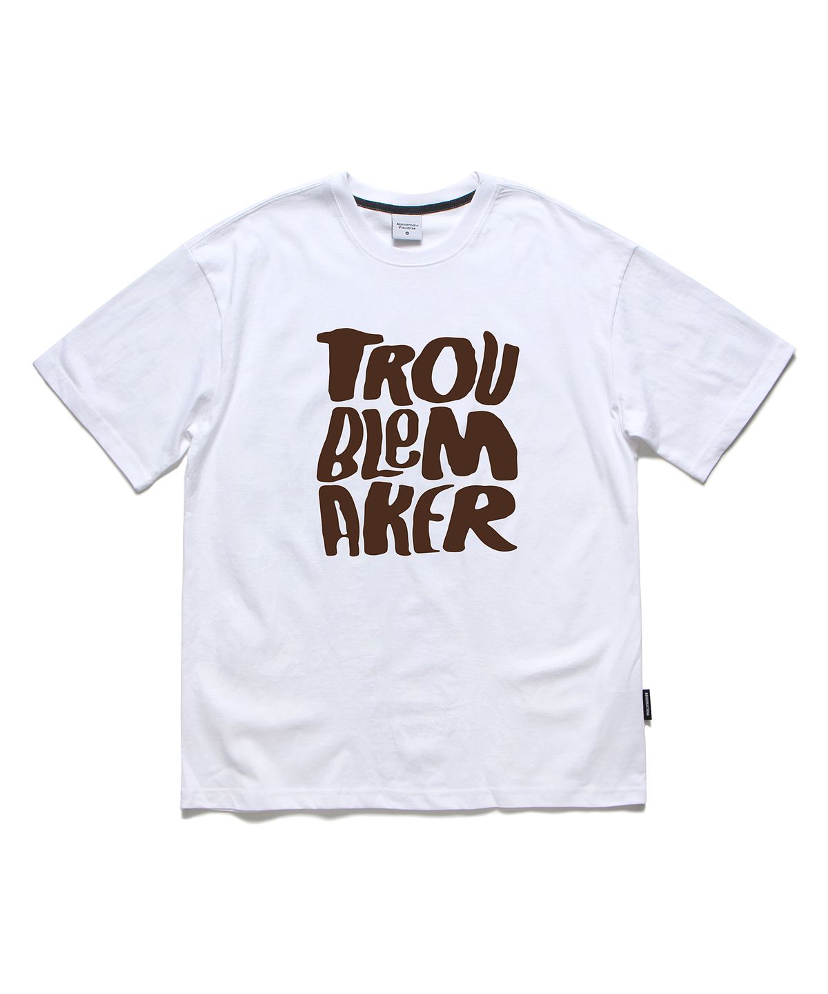 앱놀머씽(ABNORMALTHING) 트러블 오버핏 티셔츠 화이트 (TROUBLE T-SHIRT WHITE)