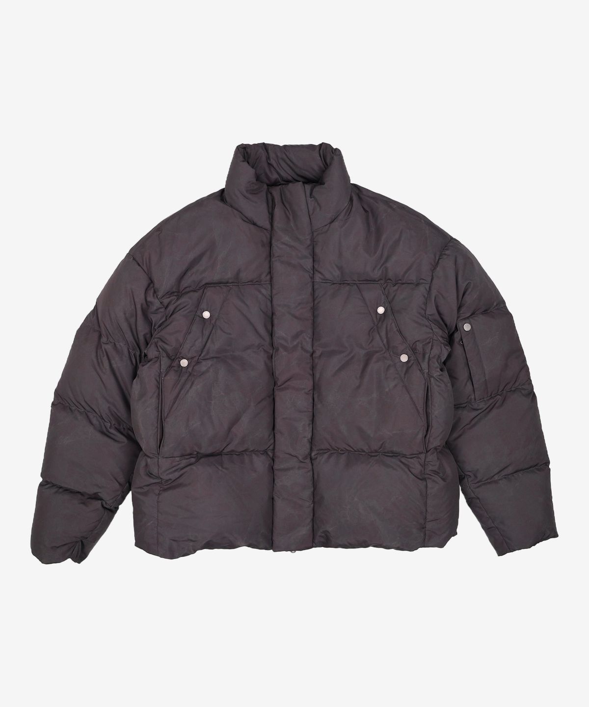 애드오프(ADDOFF) MOLDY DYED PUFFER JACKET BLACK L