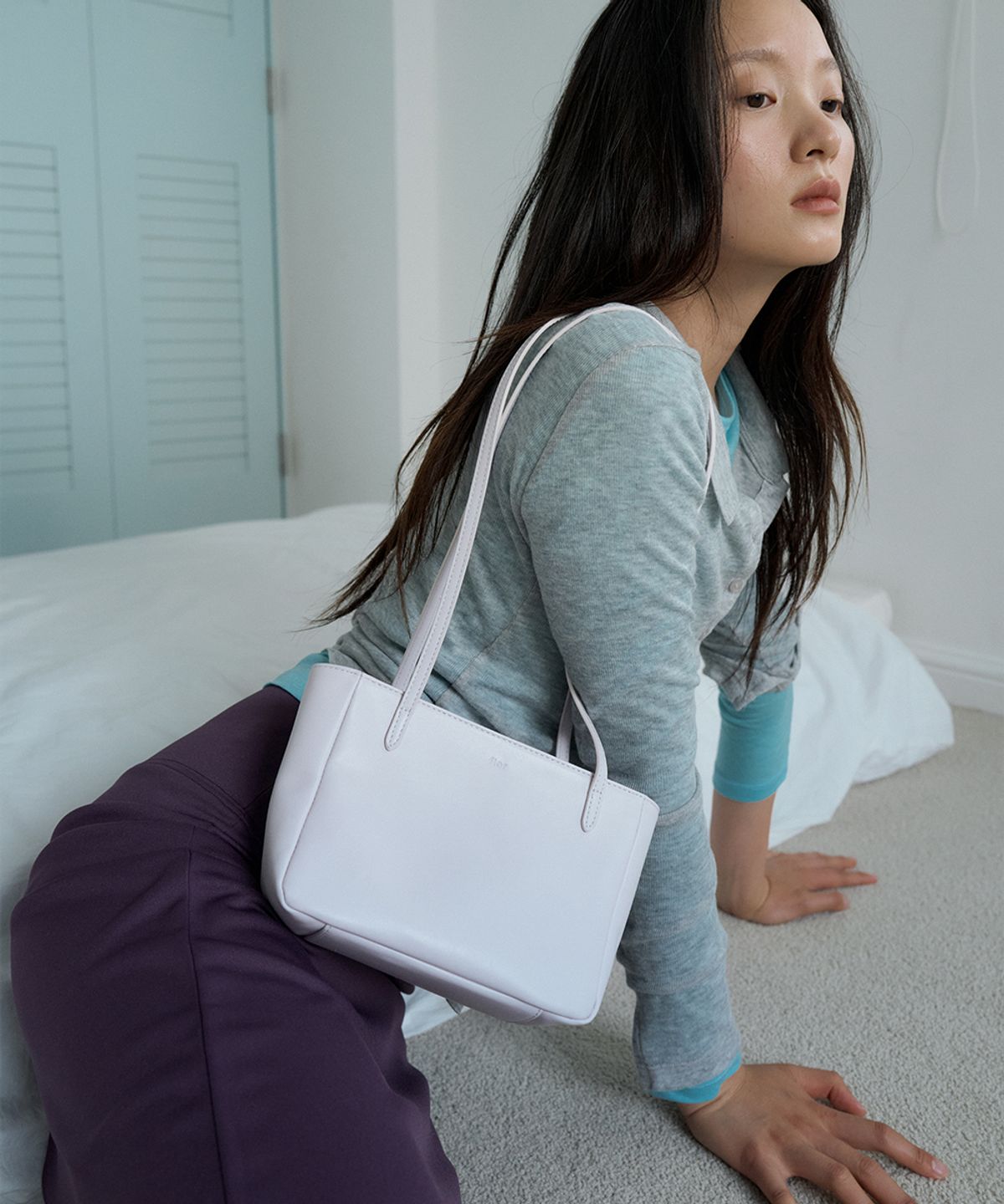 플로르(FLOR) 모스 미니 숄더백 Moss Mini Leather Shoulder Bag Lavender