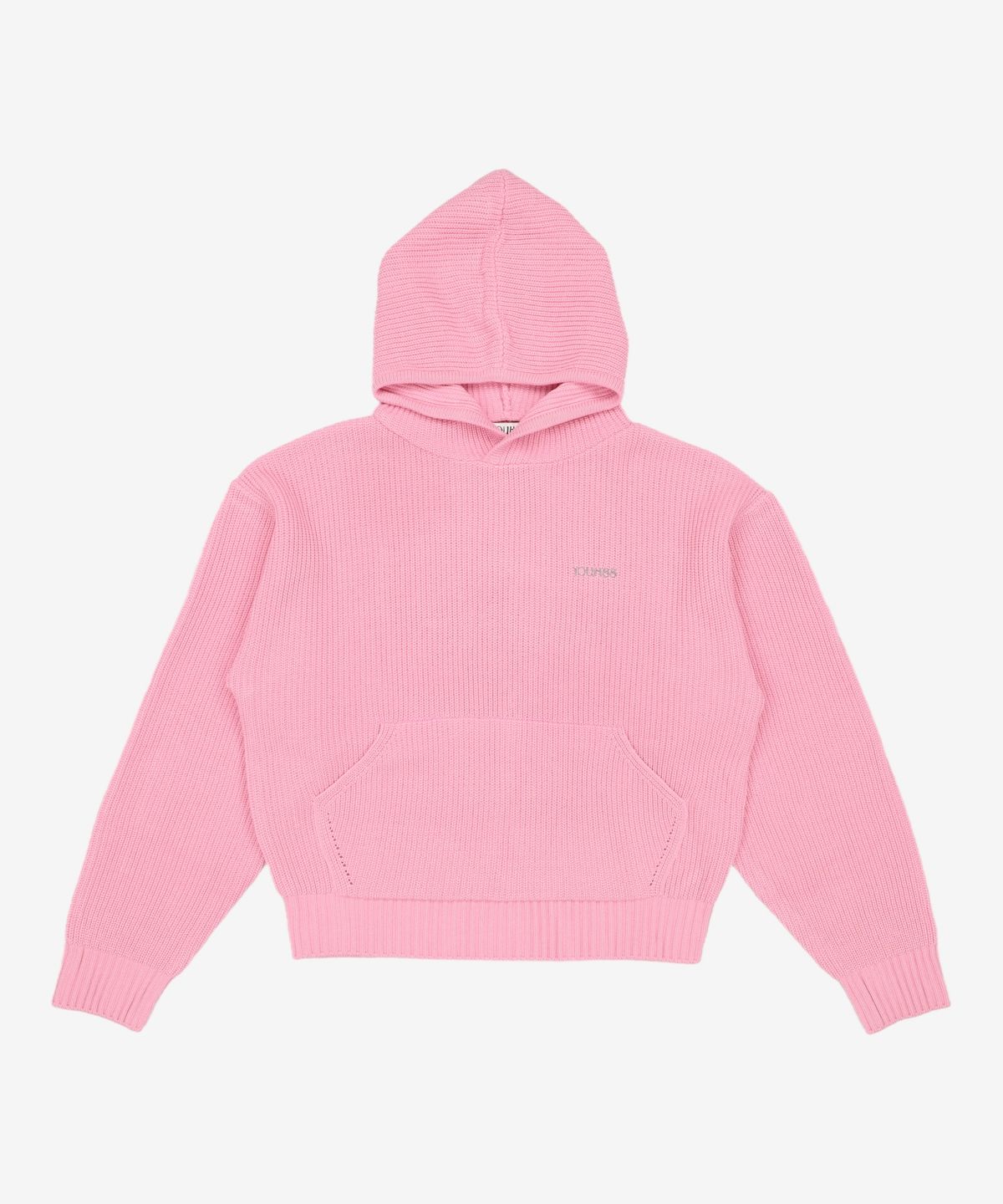 유희(YOUHEE) STAR KNIT HOODIE PINK FREE