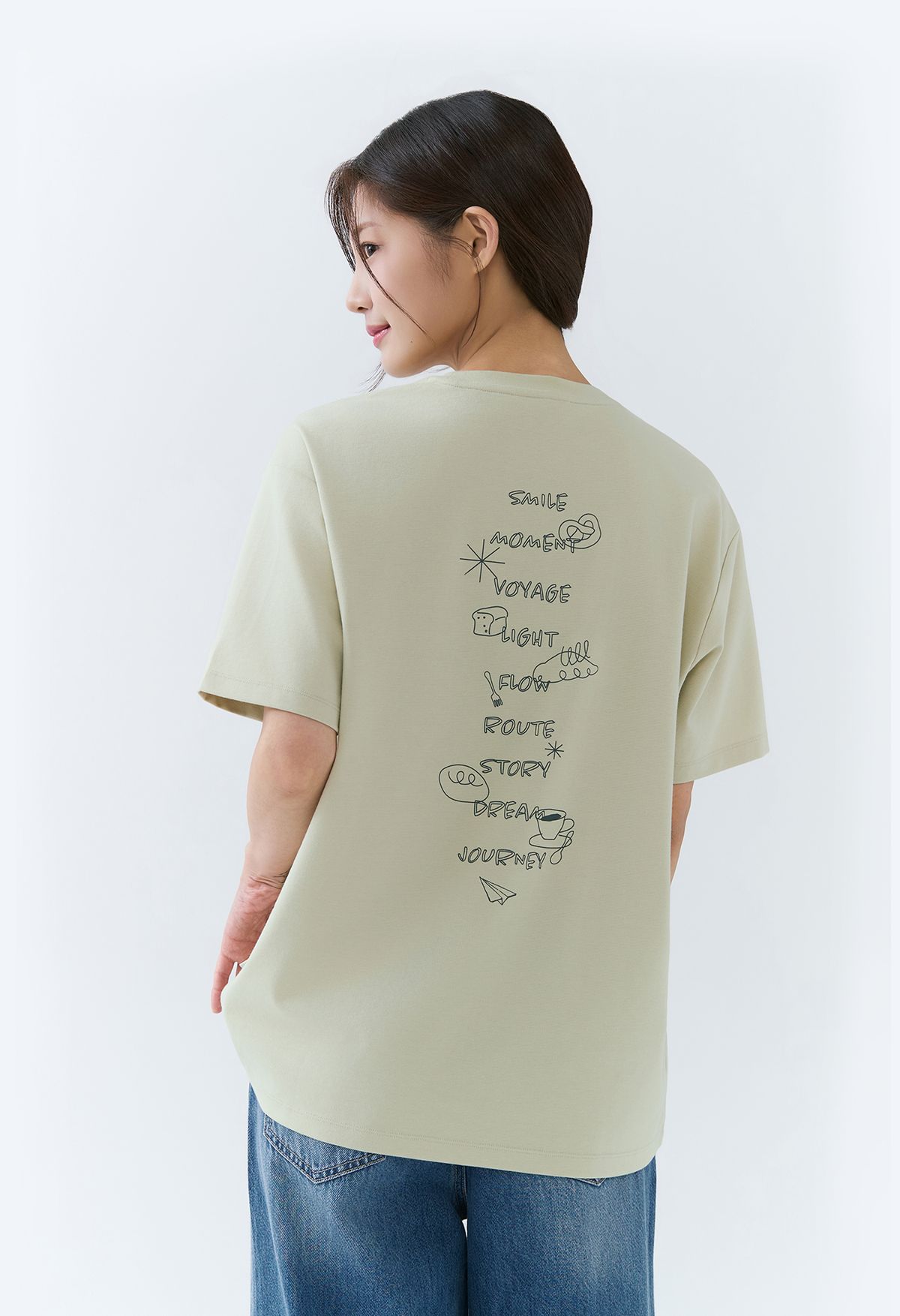 잠뱅이(JAMBANGEE) [26SS] 유니) 분또 프린트 오버핏 반팔 티셔츠 AQ2WTS447-OG