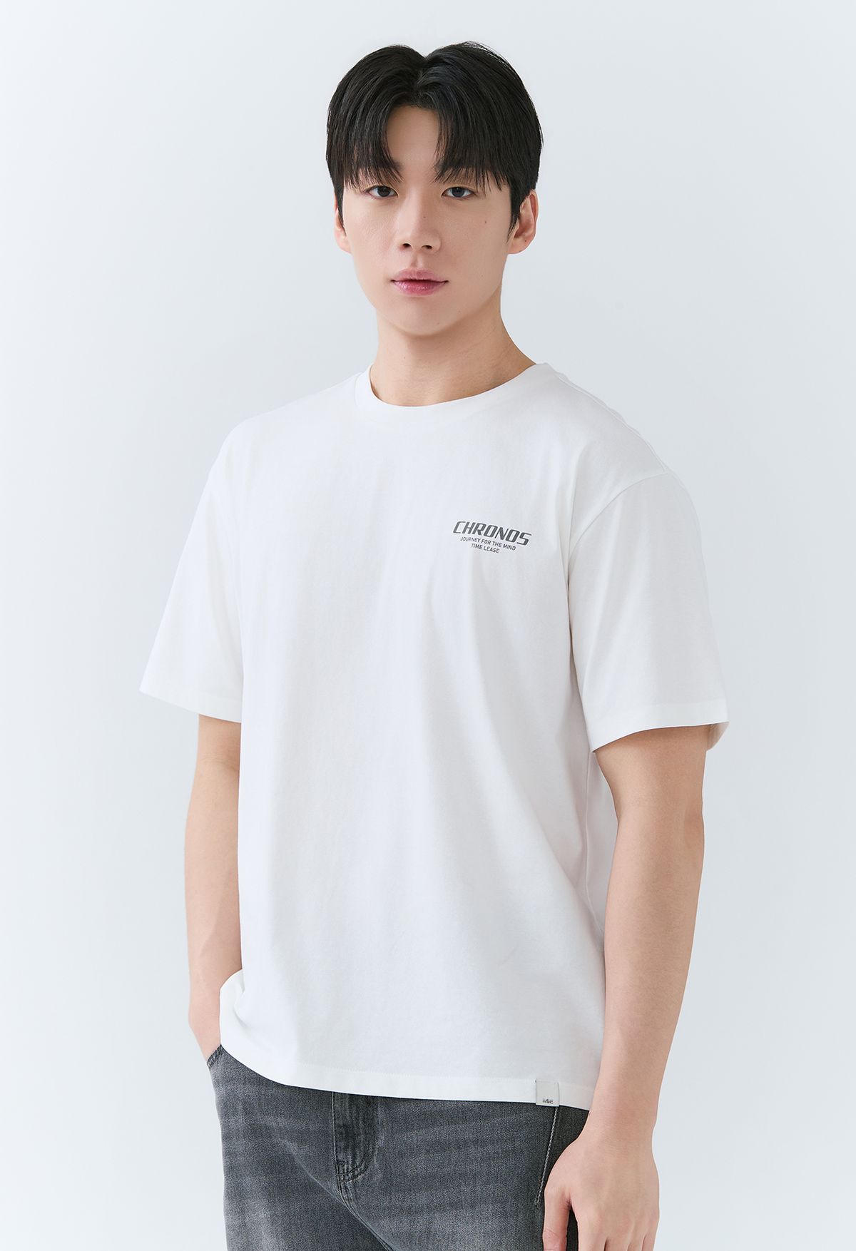 잠뱅이(JAMBANGEE) [26SS] 남성) 소로나 프린트 세미오버핏 반팔 티셔츠 AQ2WTS411-OW
