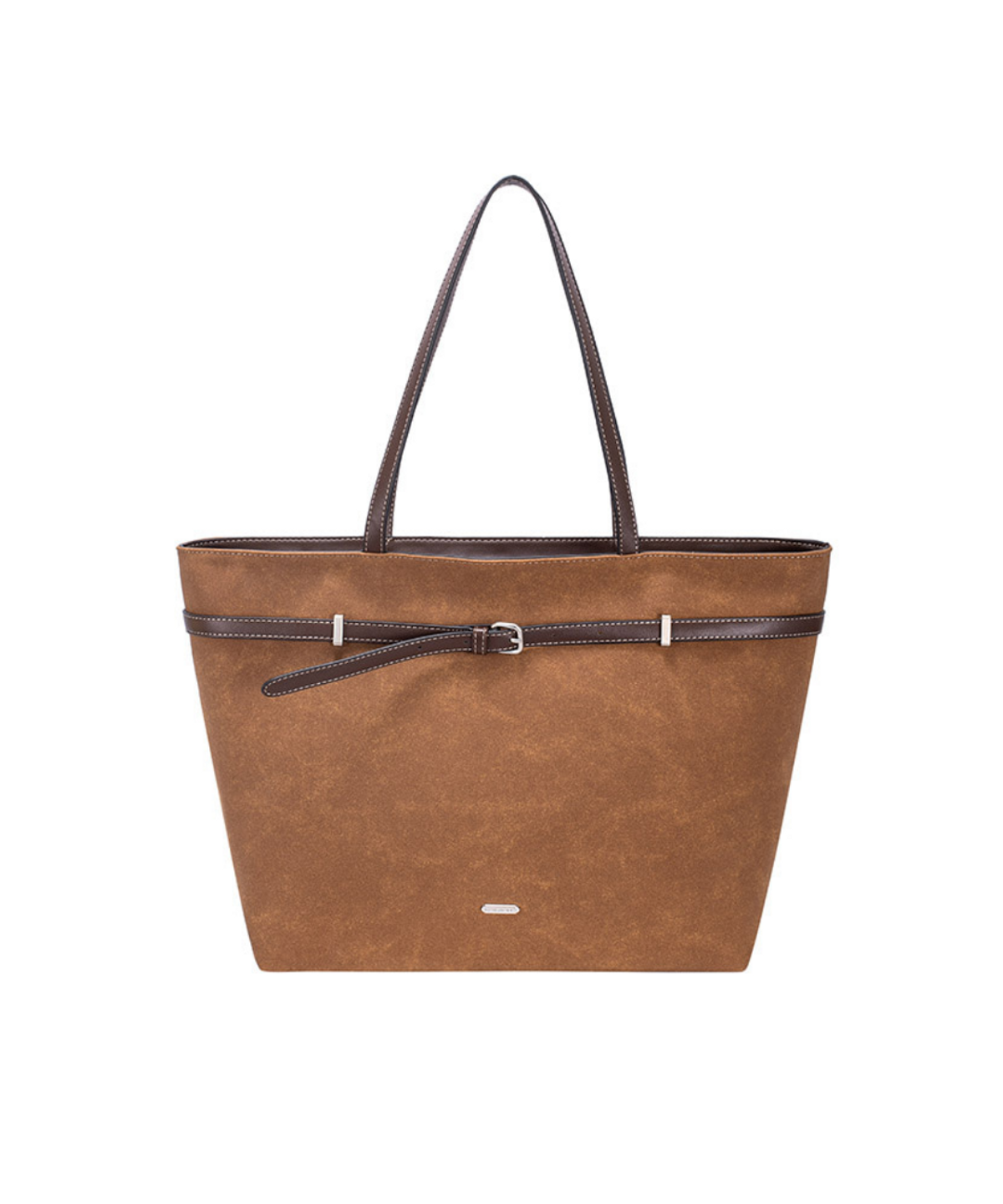 데이비드 존스(DAVID JONES) 바스티유 벨티드 쇼퍼 숄더 스웨이드 백_Apricot tan (CM8461)