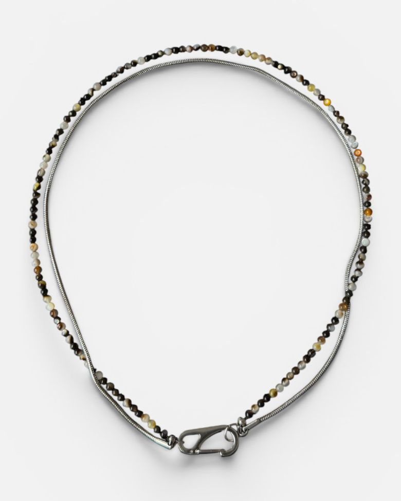 GEMSTONE LAYERED CHAIN NECKLACE