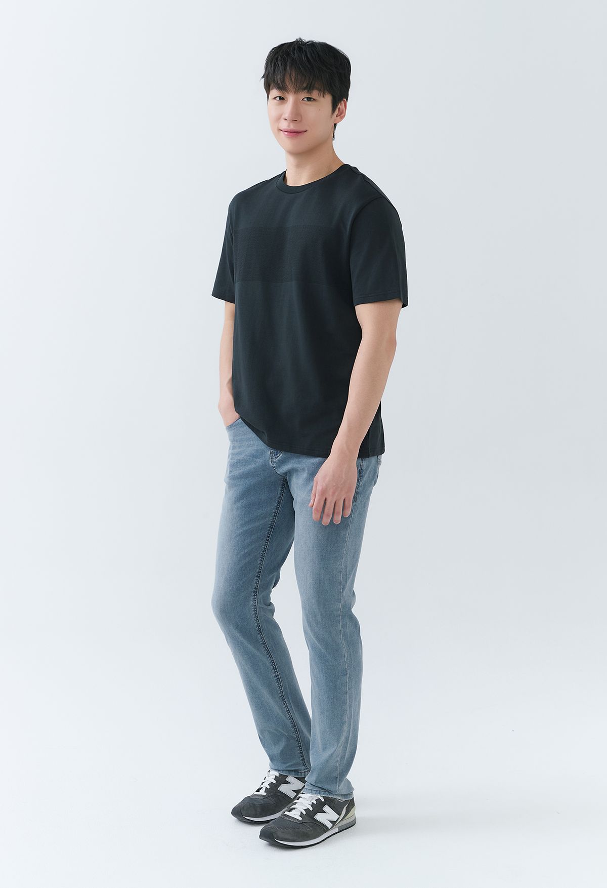 잠뱅이(JAMBANGEE) [26SS] 남성) 쿨맥스 인디고 밴드 스트레이트핏 타이트 AQ2DIG306-LB