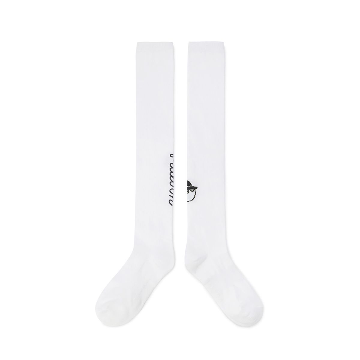 말본 골프(MALBON GOLF) 여성 언발란스 로고 니삭스 OFF WHITE (WOMAN)