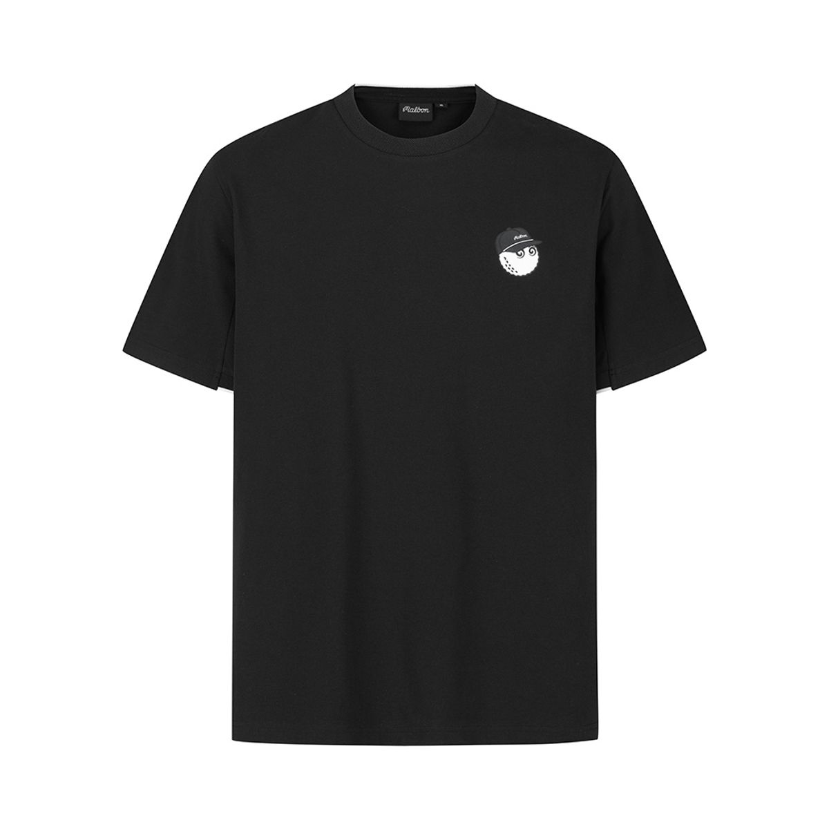 말본 골프(MALBON GOLF) 버킷 쿠바 유니 라운드 티셔츠 BLACK