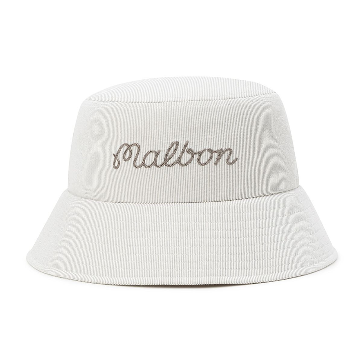 말본 골프(MALBON GOLF) 스트라이프 시어서커 버킷햇 BEIGE