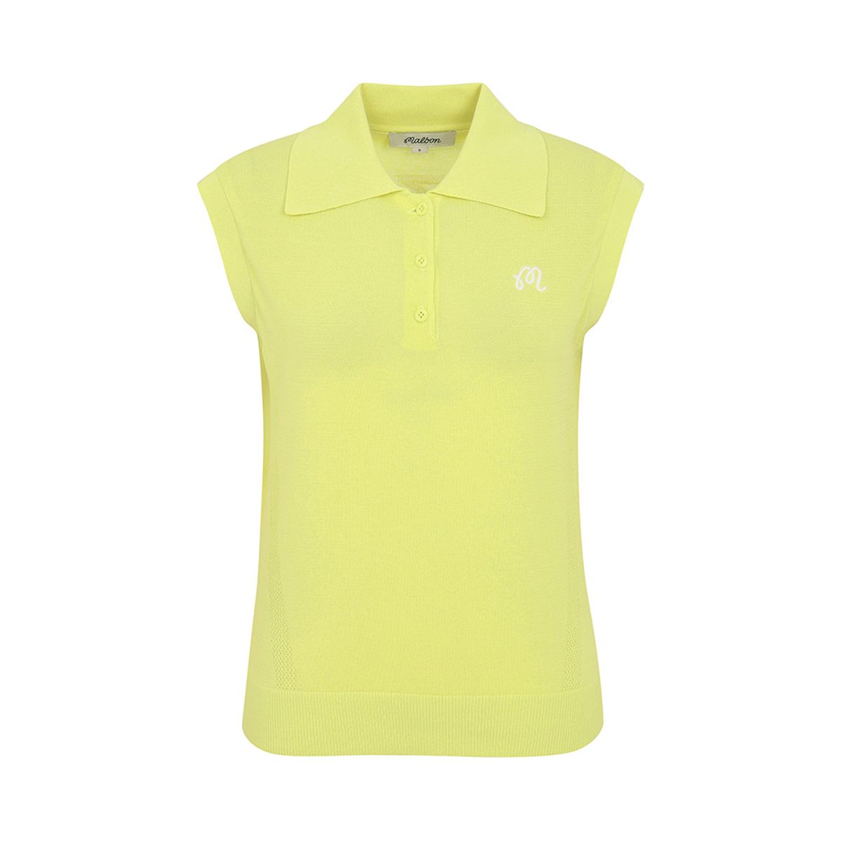 말본 골프(MALBON GOLF) 카라 니트 슬리브리스 YELLOW (WOMAN)