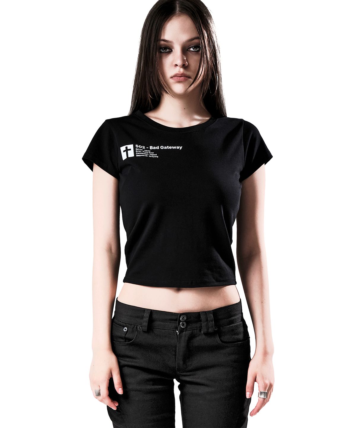 이양(EYANG) 502 ERROR T-SHIRT BLACK