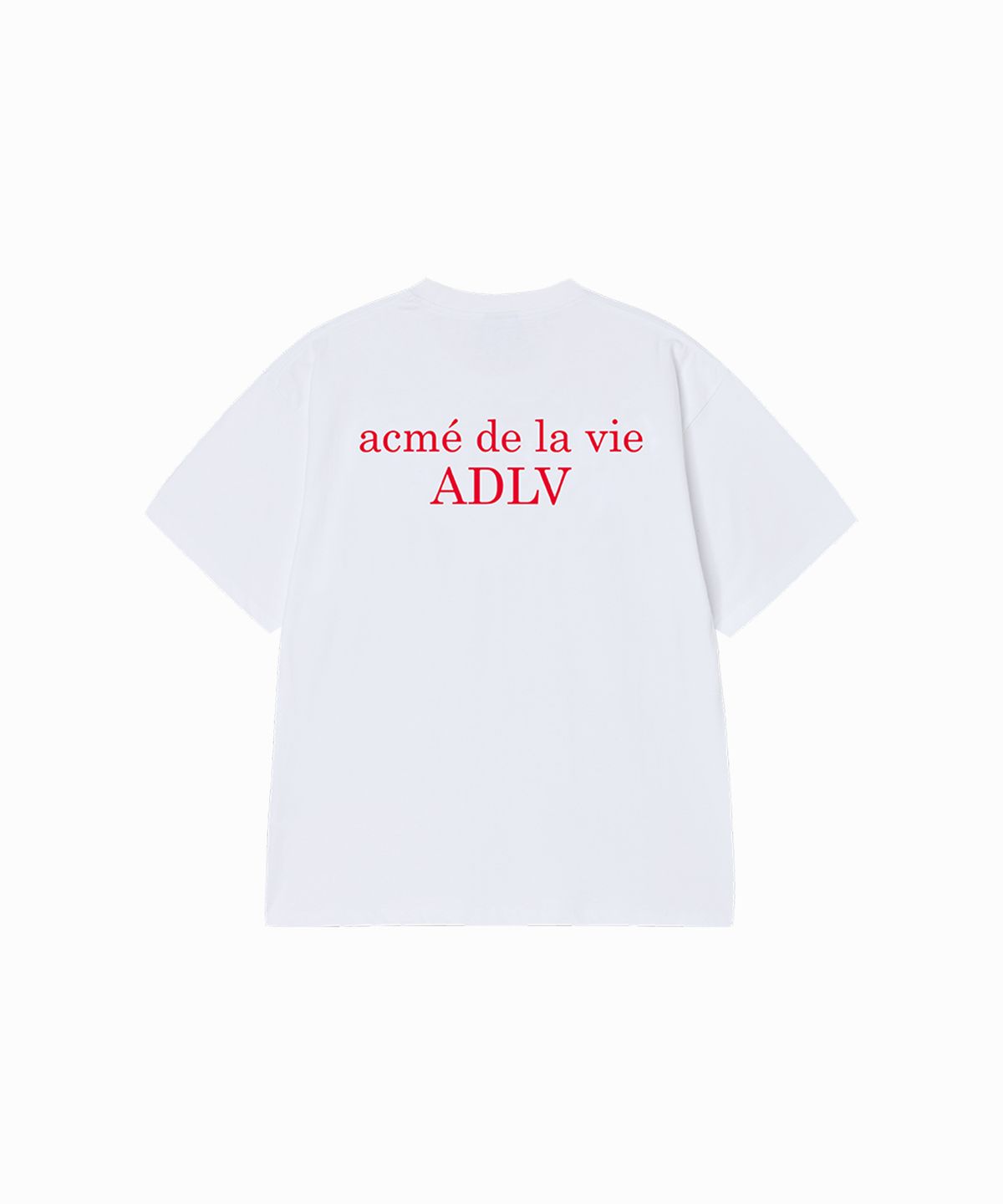 아크메드라비(ACME DE LA VIE) BASIC LOGO RED FONT SHORT SLEEVE T-SHIRT