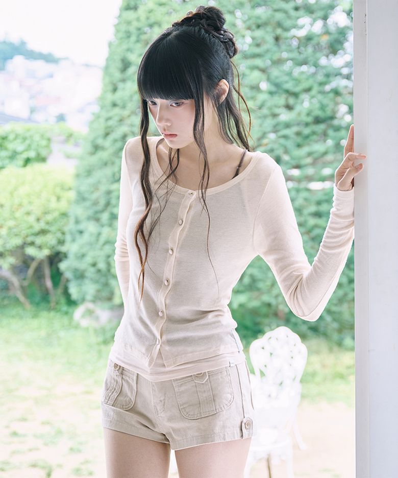 SOFT WOOL SCOOP NECK CD PEACH