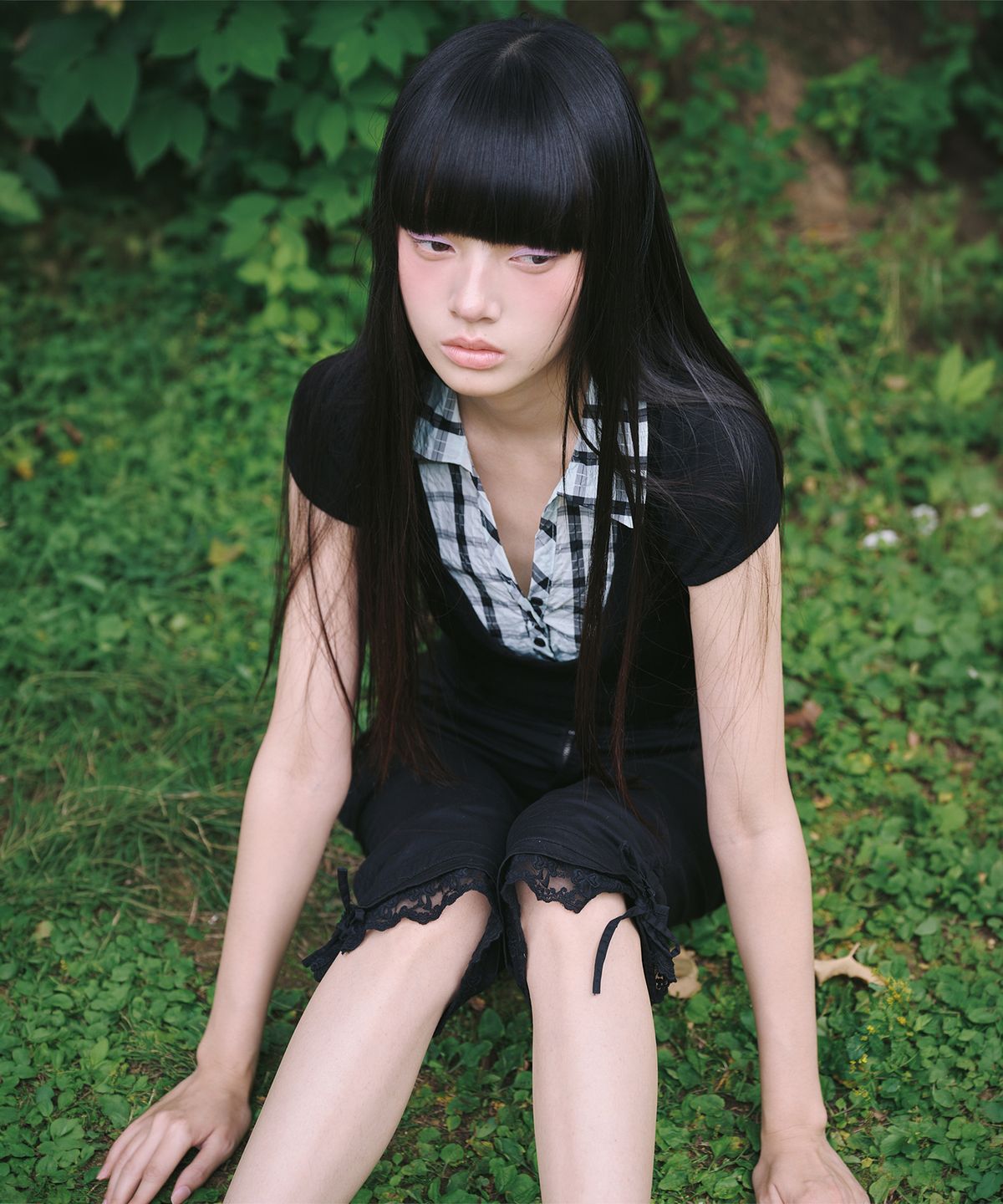 미레코(MIRECO) LAYERED COLLAR T MINT BLACK