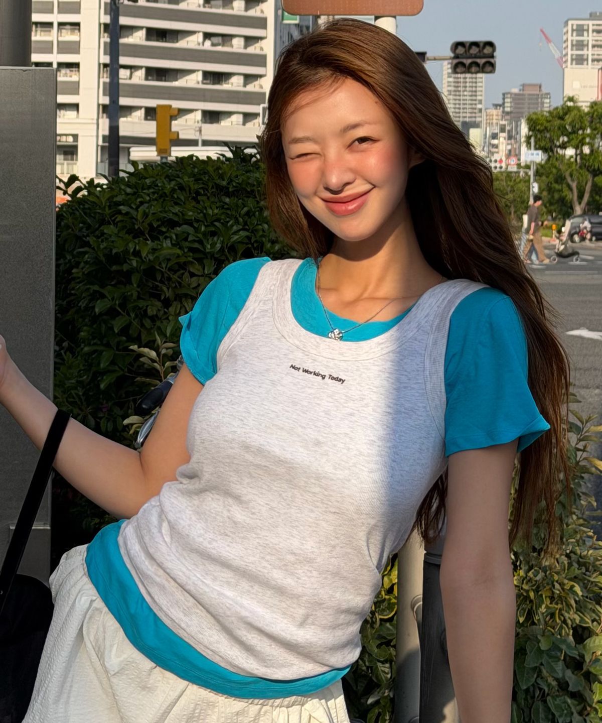 멜리앤로즈(MELLY&ROSE) 레터링 슬리브리스 티셔츠(315306)_M/GRAY