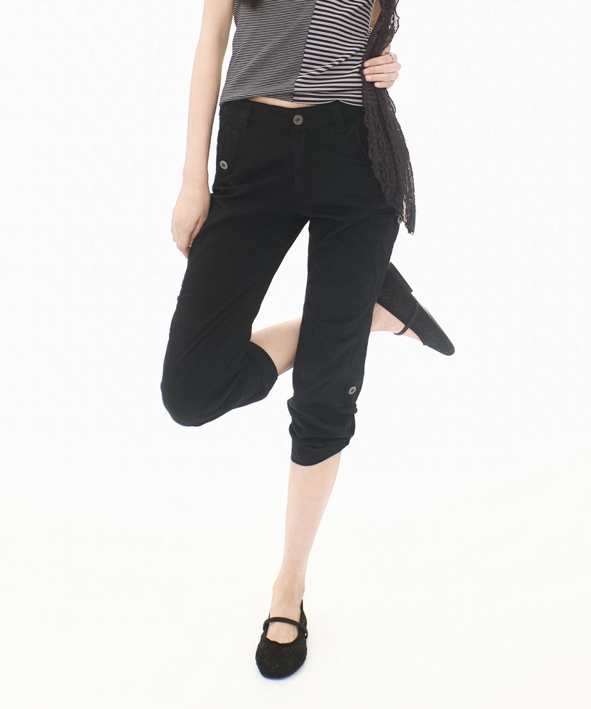 미레코(MIRECO) ROLL-UP CAPRI CARGO PT BLACK