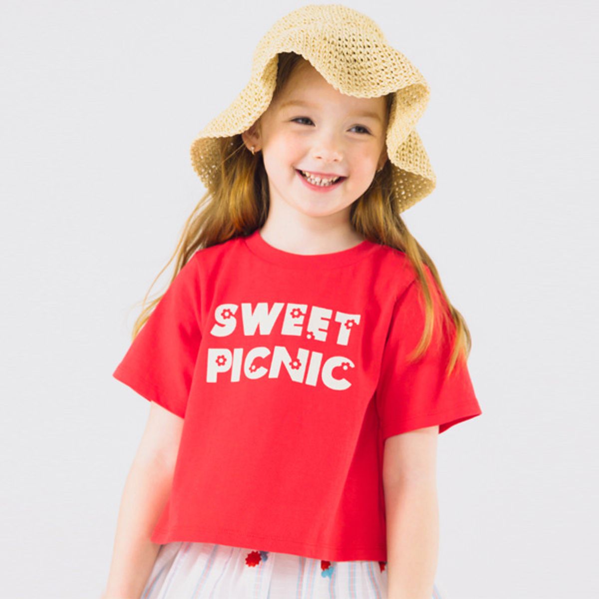아이러브제이(I LOVE J) 스윗 피크닉 크롭 반팔 티 JWUTO01