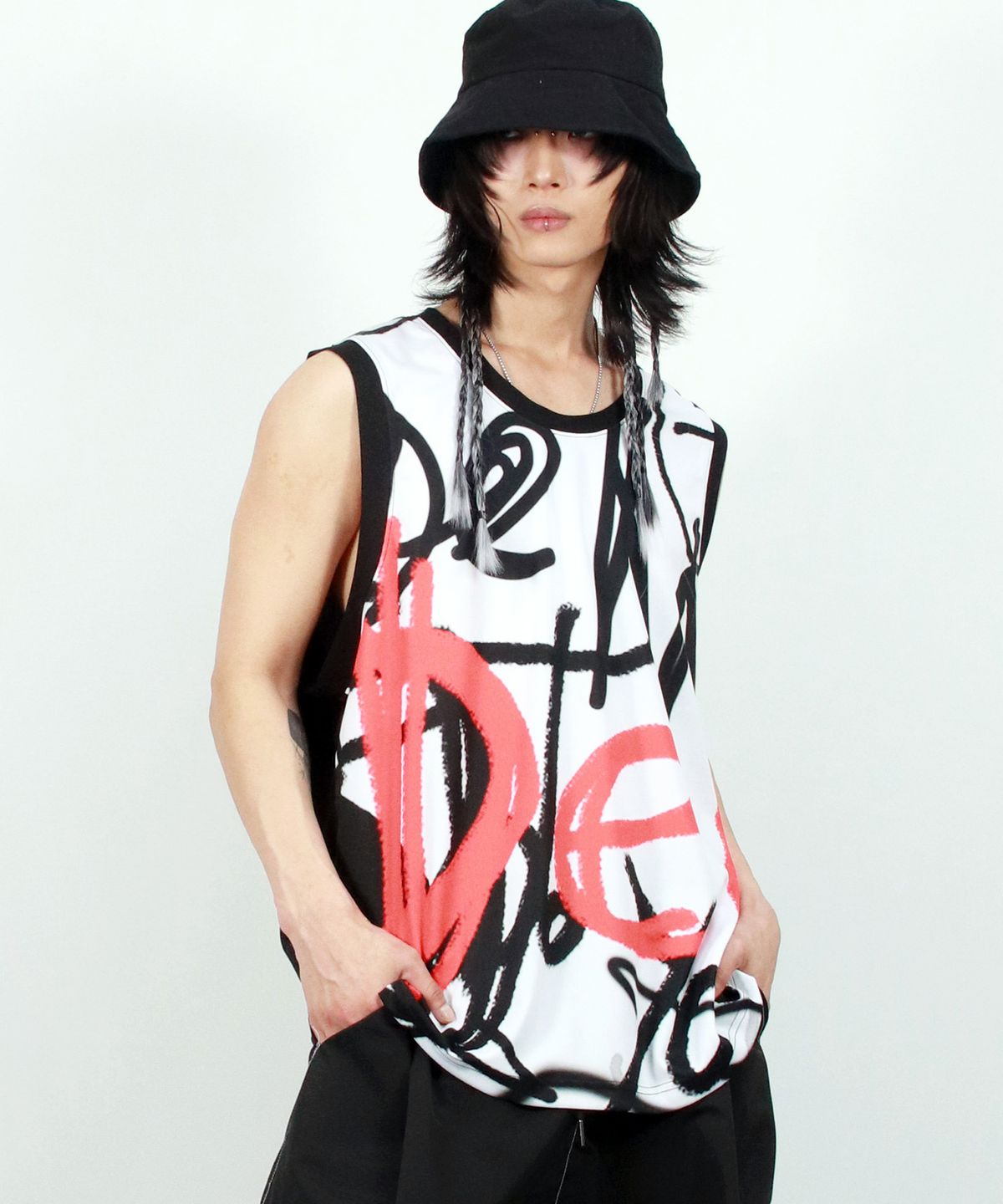 드마크(DEMARC) M Street graffiti oversize sleeveless