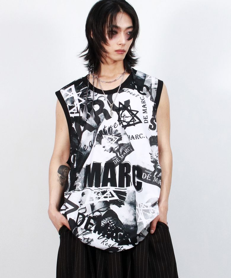 M Street collage oversize sleeveless